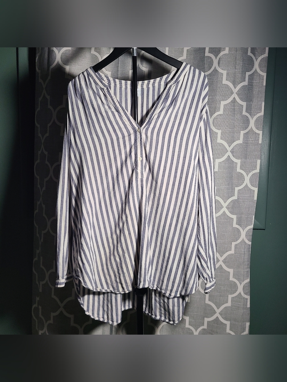 Old Navy Blue & White Striped Top